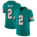 M.Dolphins #2 Malik Willis Player Aqua Limited Alternate Vapor Untouchable Home Game Odoa Stitched Jerseys