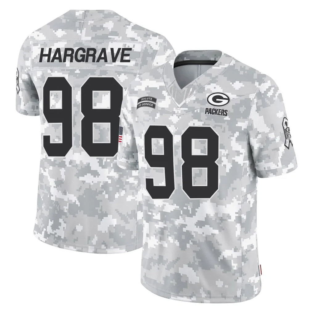 GB.Packers #98 Javon Hargrave Player Arctic Camo Salute To Service Limited Odoa Stitched Jerseys