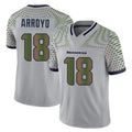 S.Seahawks #18 Elijah Arroyo Player Grey Limited 2025 Rivalries Collection Home Game Odoa Stitched Jerseys