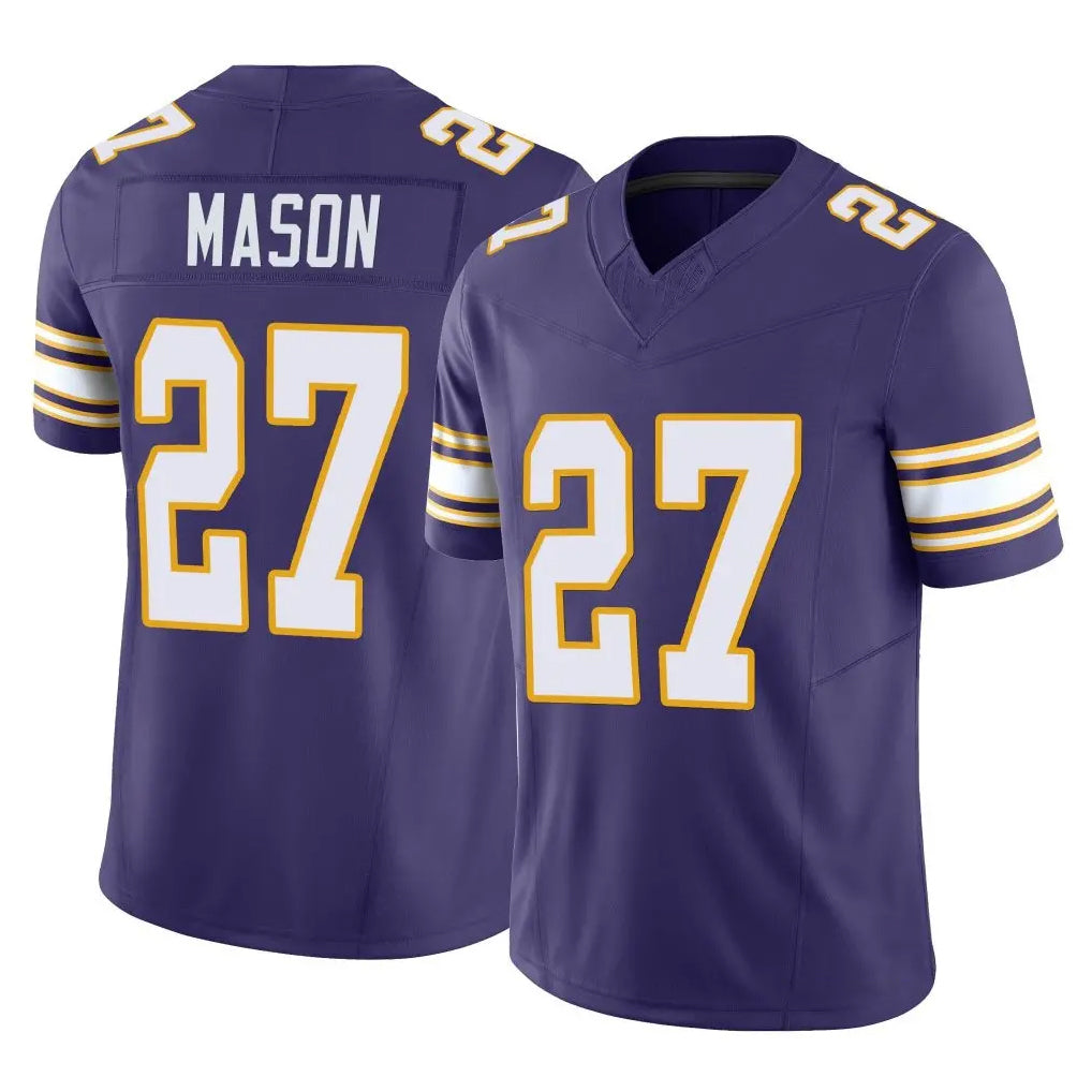 M.Vikings #27 Jordan Mason Player Purple Limited Classic Vapor F.U.S.E. Home Game Odoa Stitched Jerseys