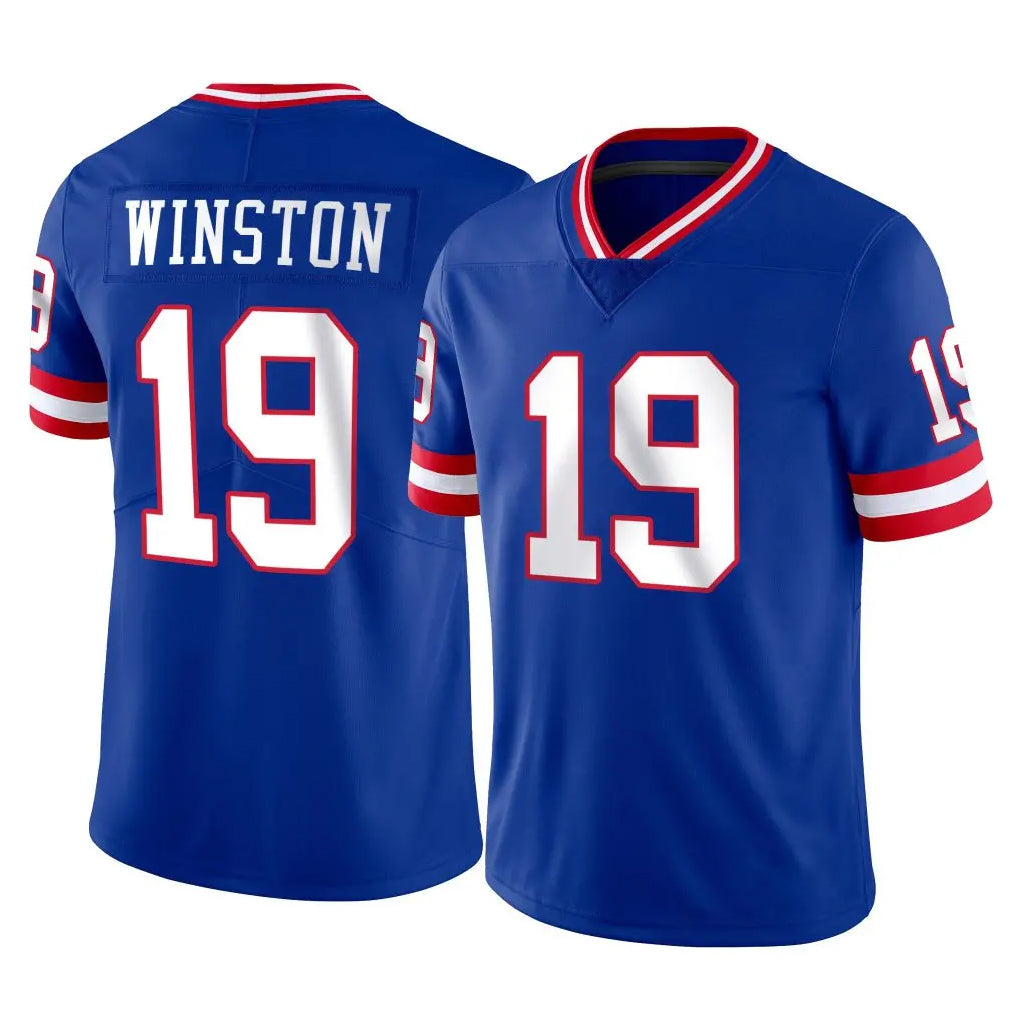 NY.Giants #19 Jameis Winston Player Royal Classic Vapor Home Game Odoa Stitched Jerseys