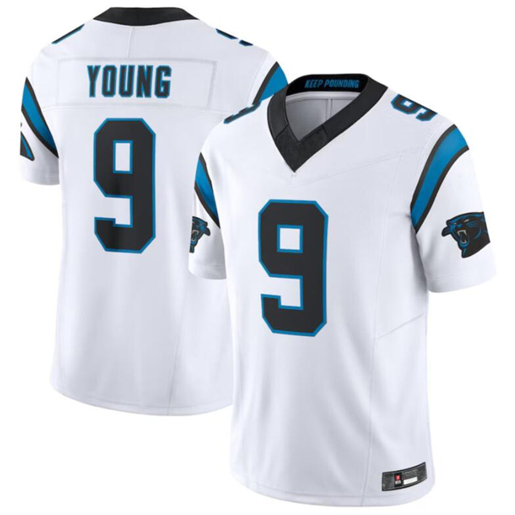 C.Panthers #9 Bryce Young Player White Vapor F.U.S.E. Limited Home Game Odoa Stitched Jerseys