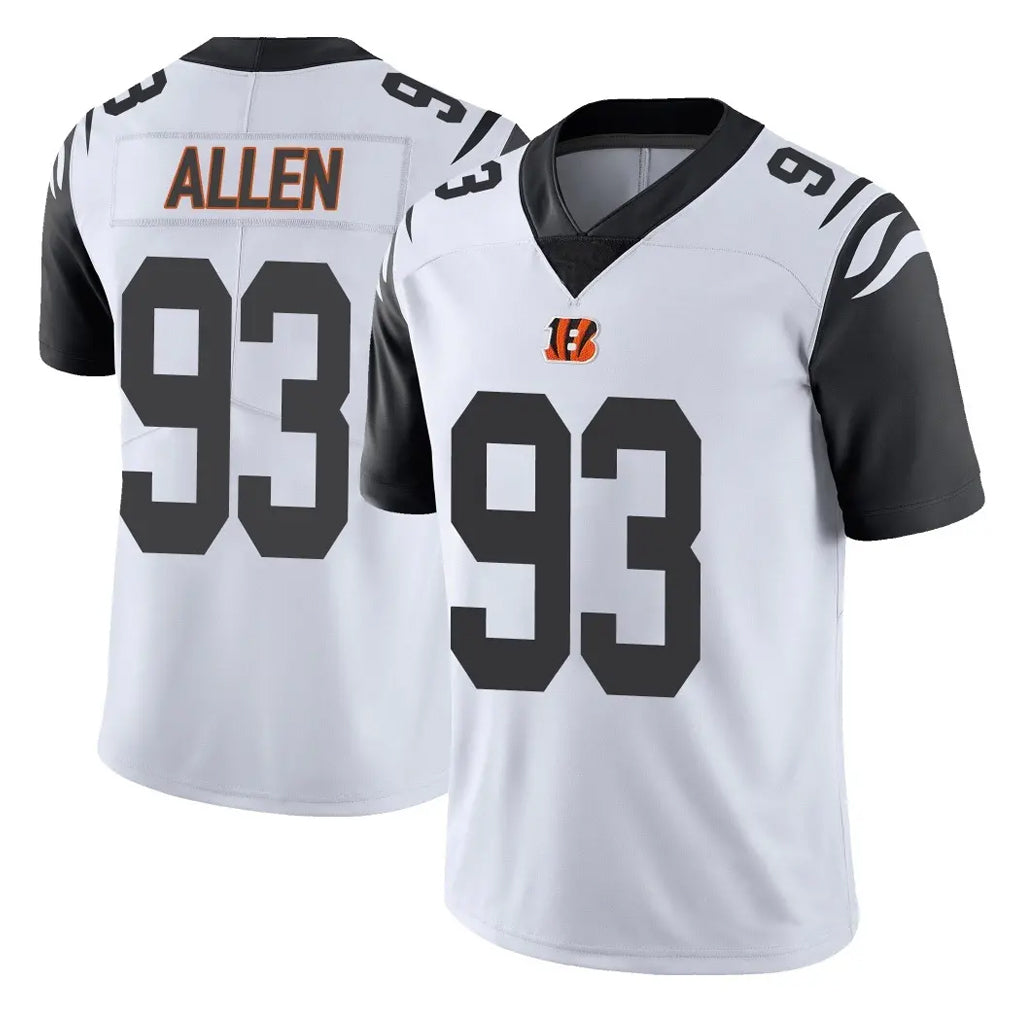 C.Bengals #93 Jonathan Allen Player White Color Rush Vapor Untouchable Limted Home Game Odoa Stitched Jerseys