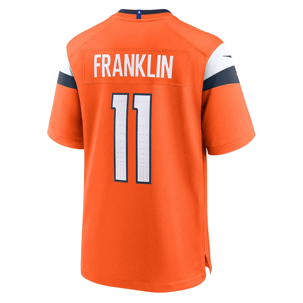 Odoa D.Broncos #11 Troy Franklin Orange Team Game Jersey