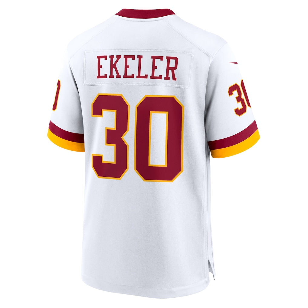 Odoa W.Commanders #30 Austin Ekeler White Game Super Bowl Era Jersey