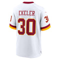 Odoa W.Commanders #30 Austin Ekeler White Game Super Bowl Era Jersey