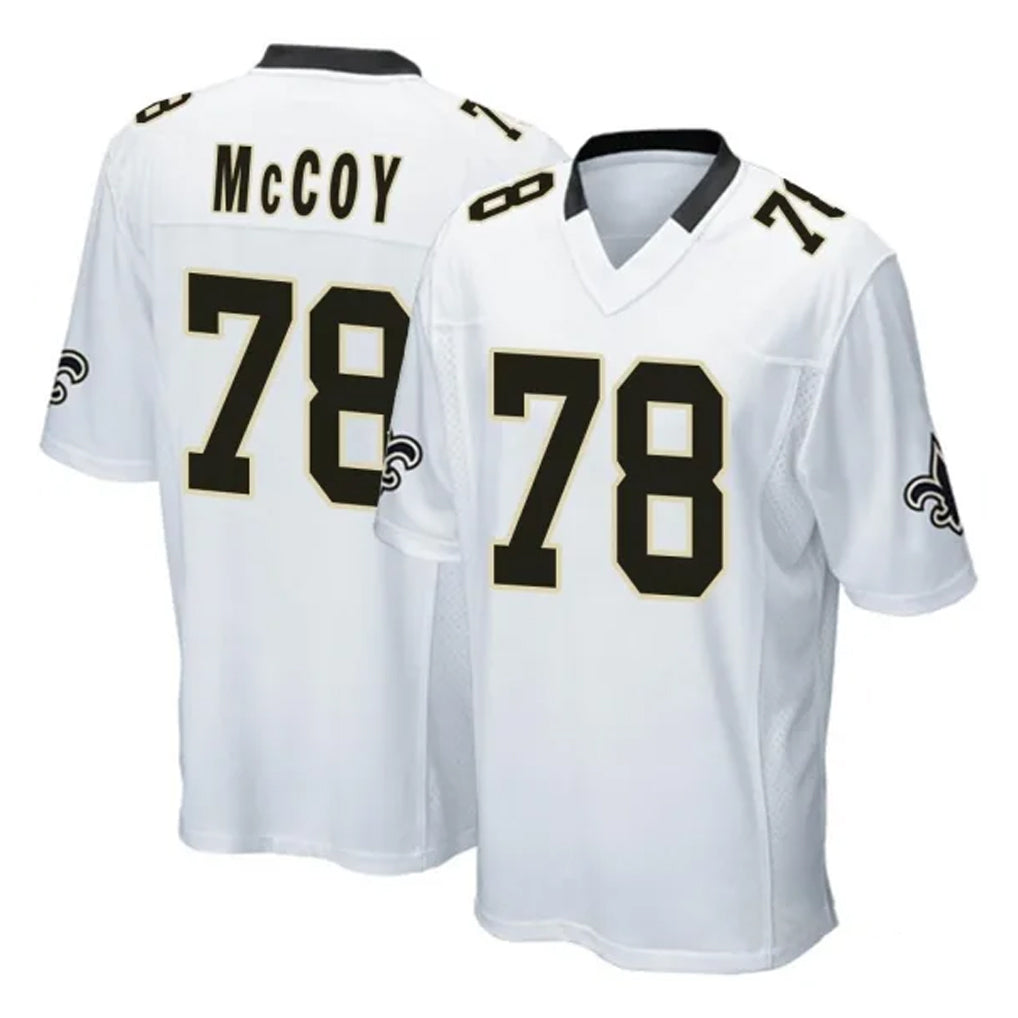 NO.Saints #78 Erik McCoy Player White Home Game Odoa Stitched Jerseys