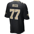 Odoa NO.Saints #77 Carl Nicks Black Game Retired Player Jersey