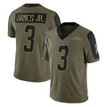 LA.Chargers #3 Derwin James Jr. Player Olive Salute To Service Limited Game Odoa Stitched Jerseys
