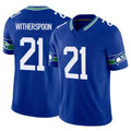S.Seahawks #21 Devon Witherspoon Player Royal Limited Throwback Vapor F.U.S.E. Home Game Odoa Stitched Jerseys