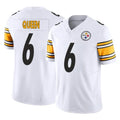 P.Steelers #6 Patrick Queen Player White Limited Vapor F.U.S.E. Home Game Odoa Stitched Jerseys