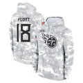 T.Titans #18 Cor'Dale Flott Player Camo Arctic Salute to Service Pullover Hoodies Home Game Odoa Stitched Jerseys