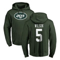 NY.Jets #5 Garrett Wilson Player Green LOGO Pullover Hoodies Limited Game Odoa Stitched Jerseys