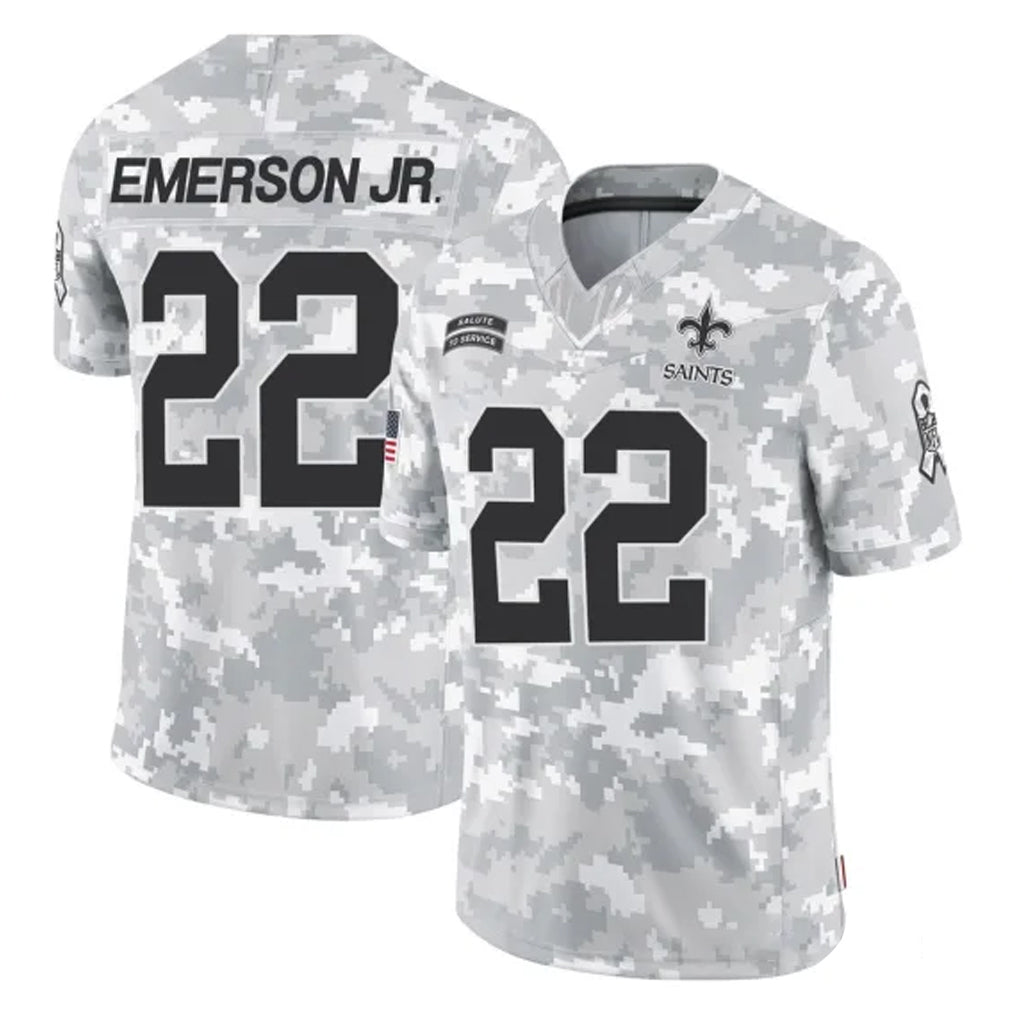 NO.Saints #22 Martin Emerson Jr. Player Arctic Camo Salute To Service Limited Game Odoa Stitched Jerseys