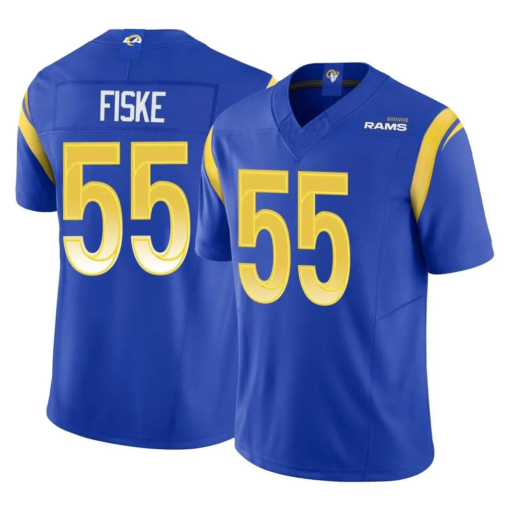 LA.Rams #55 Braden Fiske Player Royal Limited Vapor F.U.S.E. Home Game Odoa Stitched Jerseys