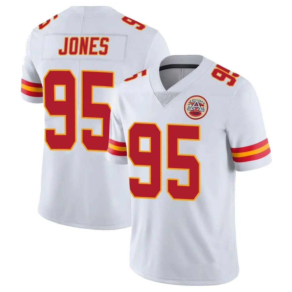 KC.Chiefs #95 Chris Jones Player White Limited Vapor Untouchable Home Game Odoa Stitched Jerseys