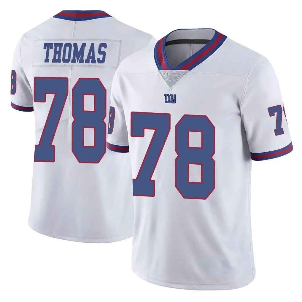 NY.Giants #78 Andrew Thomas Player White Color Rush Home Game Odoa Stitched Jerseys