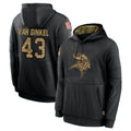 M.Vikings #43 Andrew Van Ginkel Player Black Salute to Service Hoodies Limited Game Odoa Stitched Jerseys