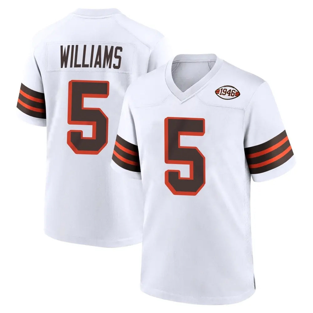 C.Browns #5 Quincy Williams Player White Alternate Home Game Odoa Stitched Jerseys