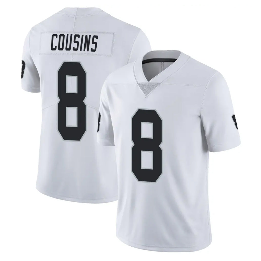 LV.Raiders #8 Kirk Cousins Player White Limited Vapor Untouchable Home Game Odoa Stitched Jerseys