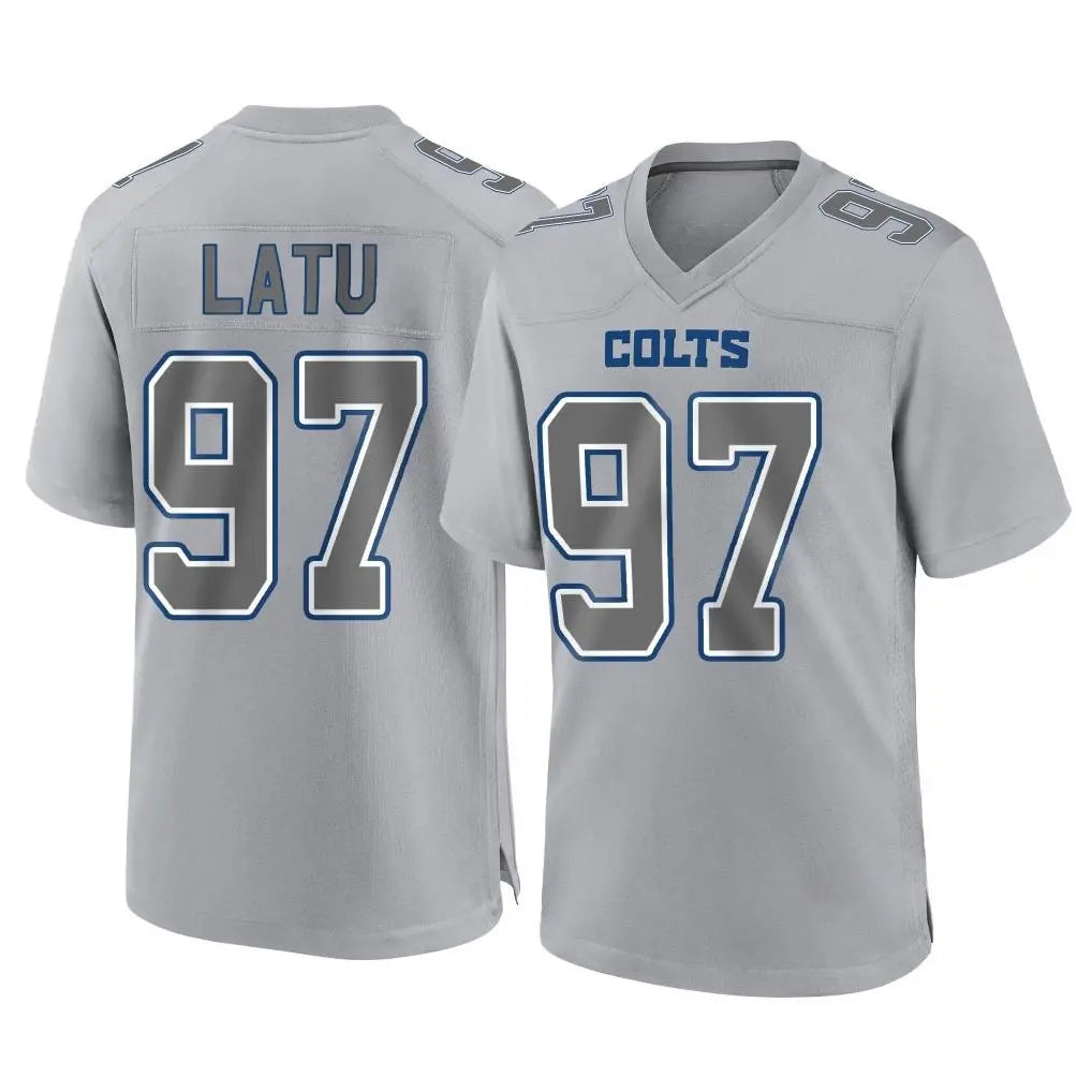 IN.Colts #97 Laiatu Latu Player Gray Atmosphere Fashion Home Game Odoa Stitched Jerseys