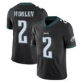 P.Eagles #2 Riq Woolen Player Black Limited Vapor Untouchable Home Game Odoa Stitched Jerseys