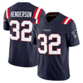 NE.Patriots #32 TreVeyon Henderson Player Navy Limited Vapor F.U.S.E. Home Game Odoa Stitched Jerseys