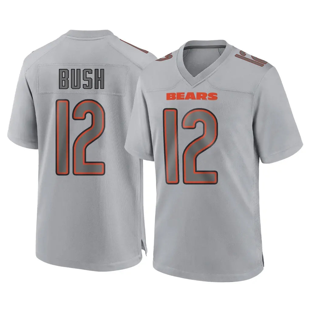 C.Bears #12 Devin Bush Player Gray Atmosphere Fashion Game Odoa Stitched Jerseys