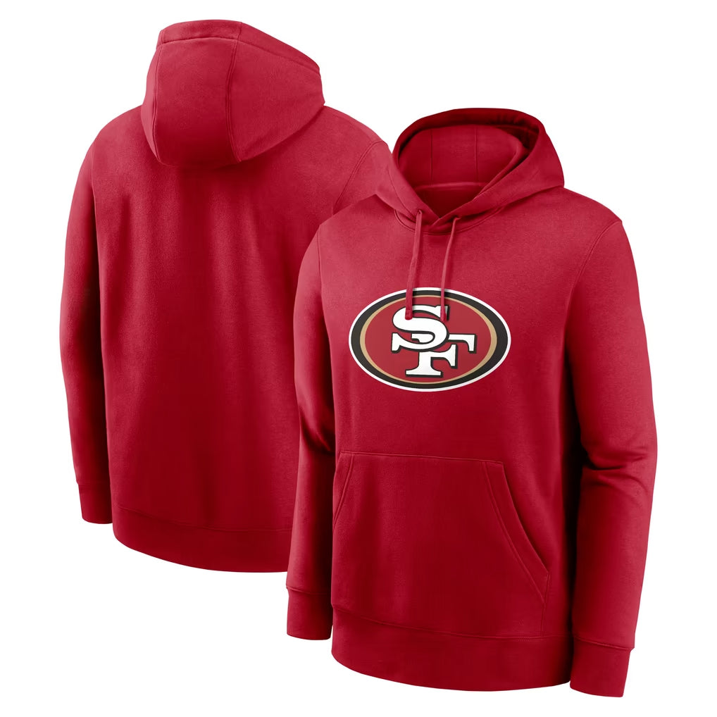 SF.49ers ## 49ers Blank Player Red LOGO Pullover Hoodies Home Game Blank Player Odoa Stitched Jerseys
