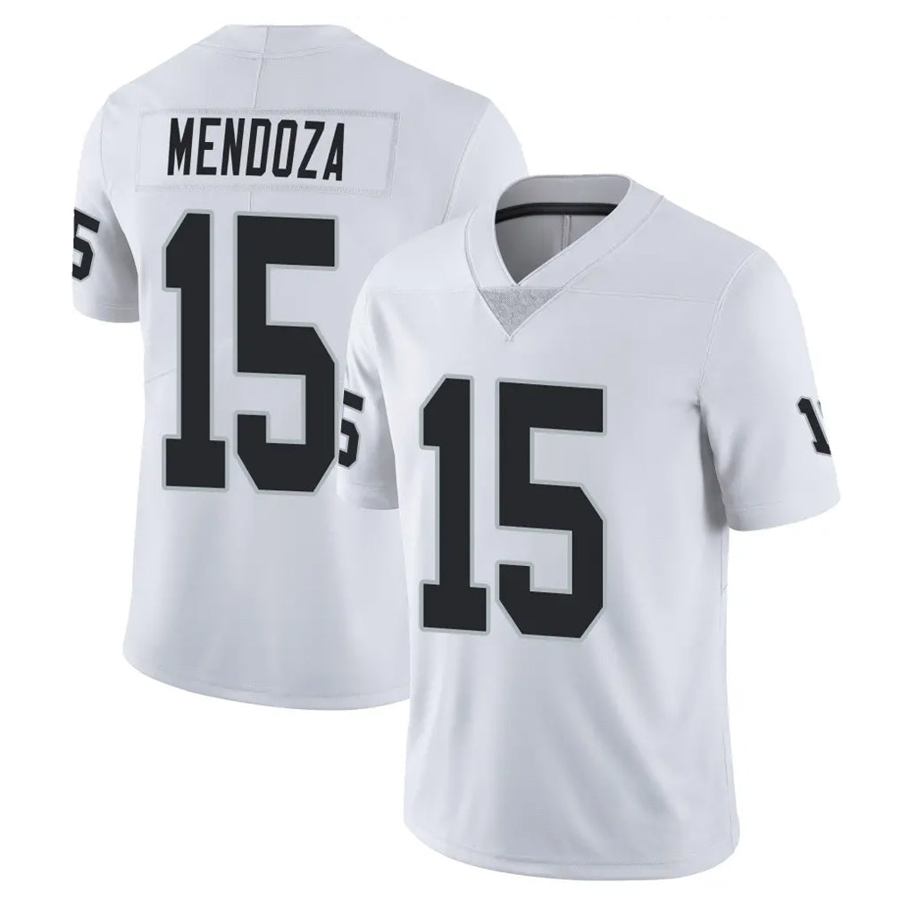 LV.Raiders #15 Fernando Mendoza Player White Limited Vapor Untouchable Home Game Odoa Stitched Jerseys