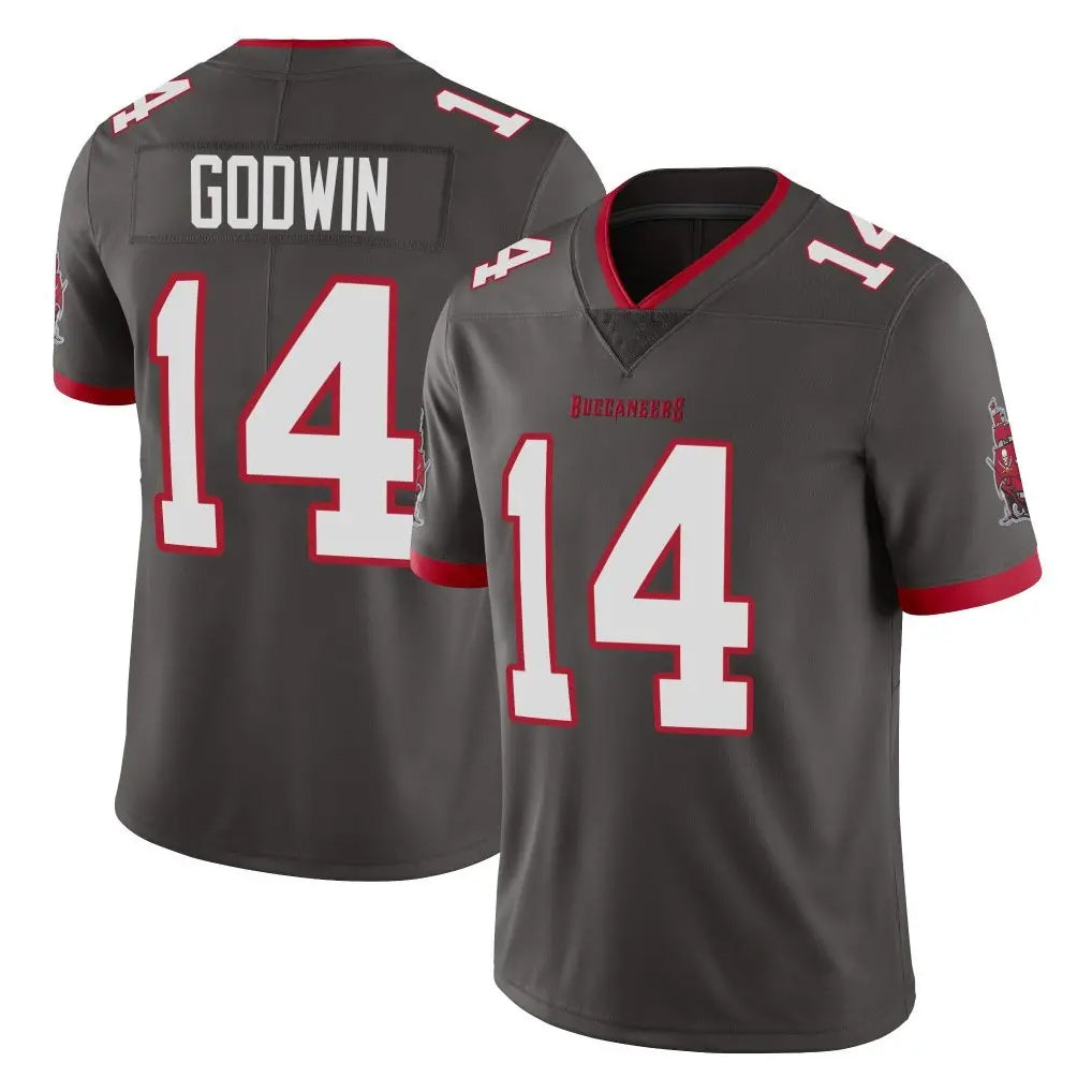 TB.Buccaneers #14 Chris Godwin Jr. Player Pewter Limited Alternate Vapor Home Game Odoa Stitched Jerseys
