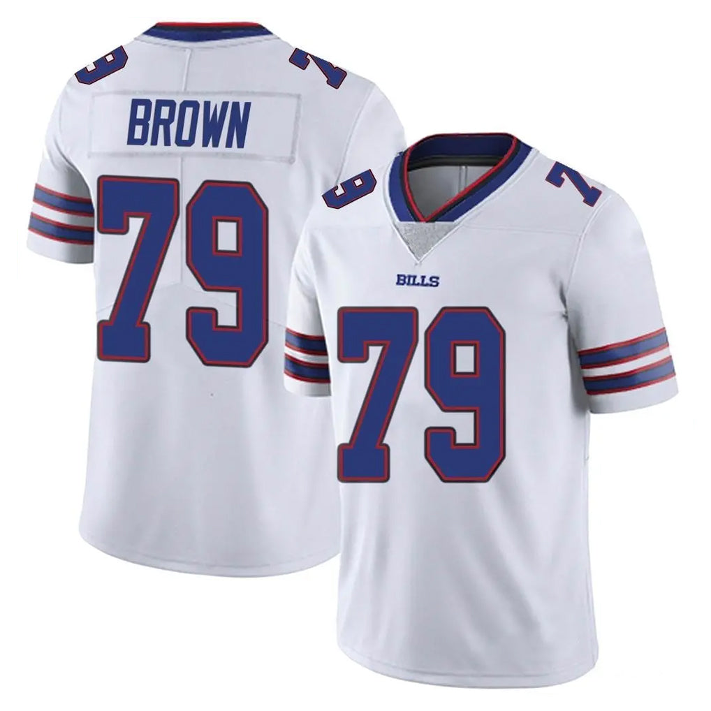 B.Bills #79 Spencer Brown Player White Vapor Untouchable Limited Odoa Stitched Jerseys