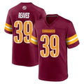 W.Commanders #39 Jeremy Reaves Player Burgundy Home Game Odoa Stitched Jerseys