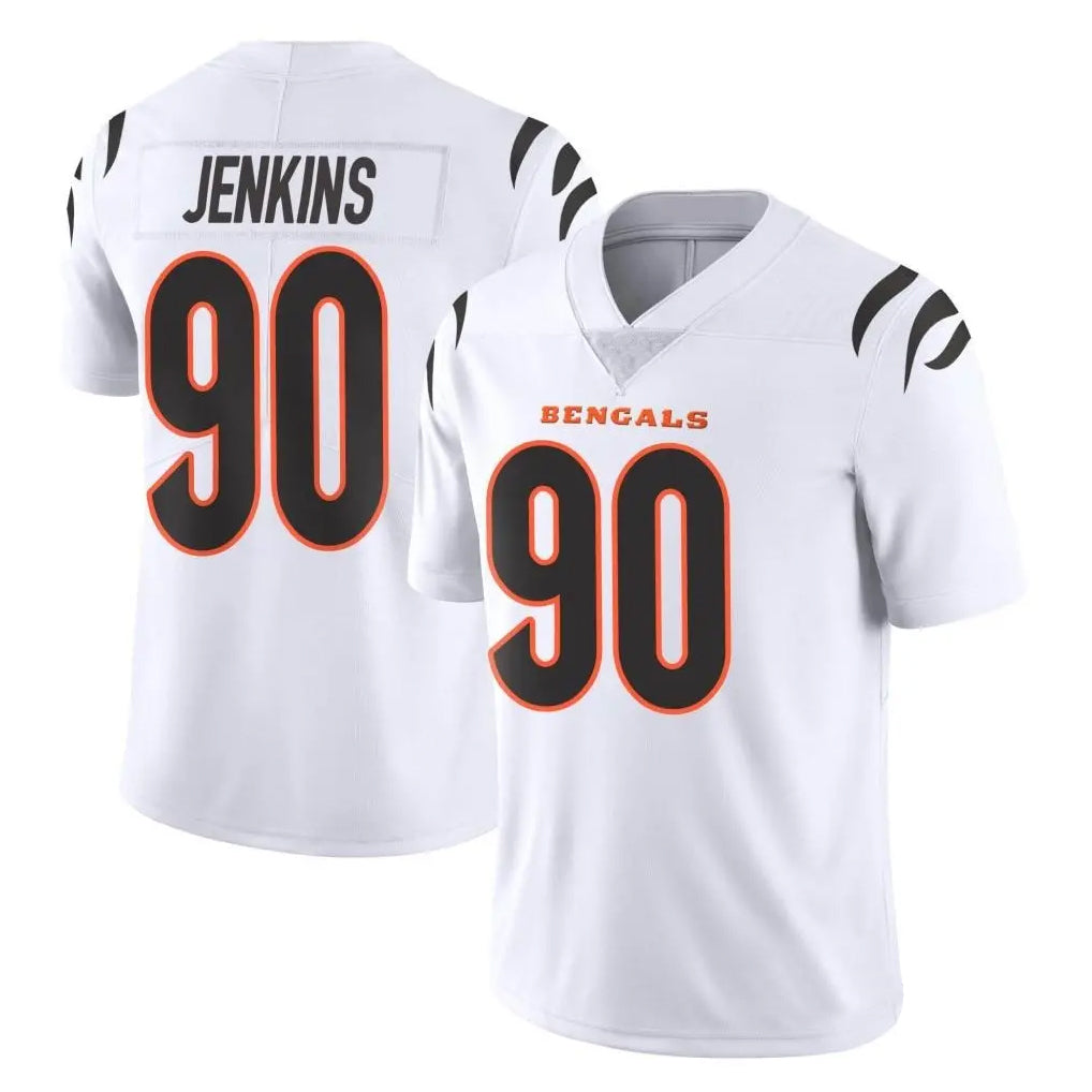 C.Bengals #90 Kris Jenkins Jr Player White Vapor Untouchable Limited Home Game Odoa Stitched Jerseys