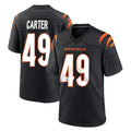 C.Bengals #49 Barrett Carter Player Black Home Game Odoa Stitched Jerseys