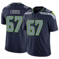 S.Seahawks #67 Charles Cross Player Navy Limited Vapor F.U.S.E. Home Game Odoa Stitched Jerseys