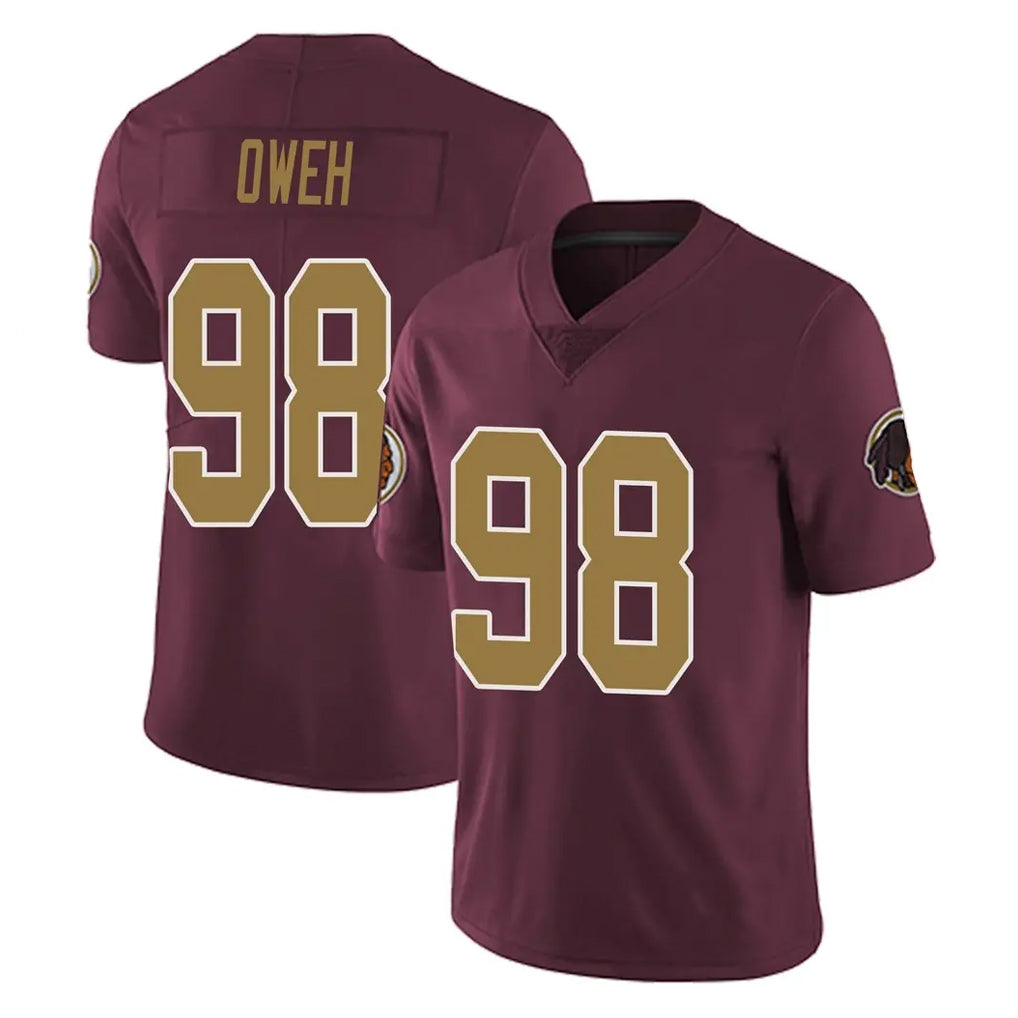 W.Commanders #98 Odafe Oweh Player Burgundy Alternate Vapor Untouchable Home Game Odoa Stitched Jerseys