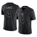 A.Cardinals #4 Jeremiyah Love Player Black RFLCTV Limited Home Game Odoa Stitched Jerseys