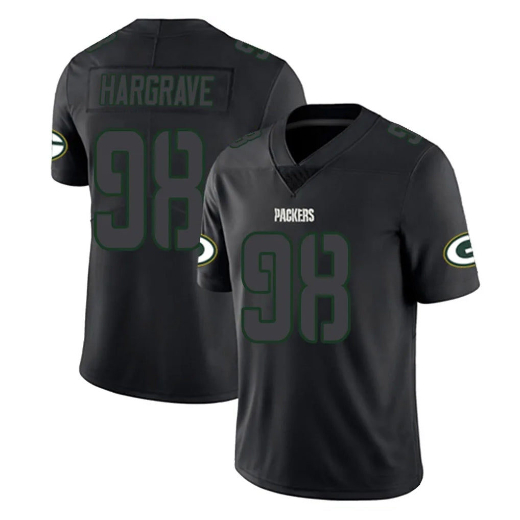 GB.Packers #98 Javon Hargrave Player Black Impact Limited Home Game Odoa Stitched Jerseys