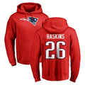 NE.Patriots #26 Hassan Haskins Player Red LOGO Pullover Hoodies Home Game Odoa Stitched Jerseys