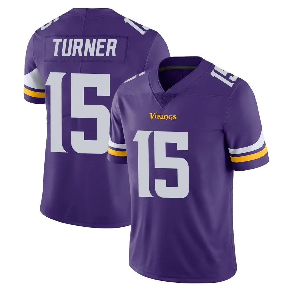 M.Vikings #15 Dallas Turner Player Purple Limited Vapor Untouchable Home Game Odoa Stitched Jerseys