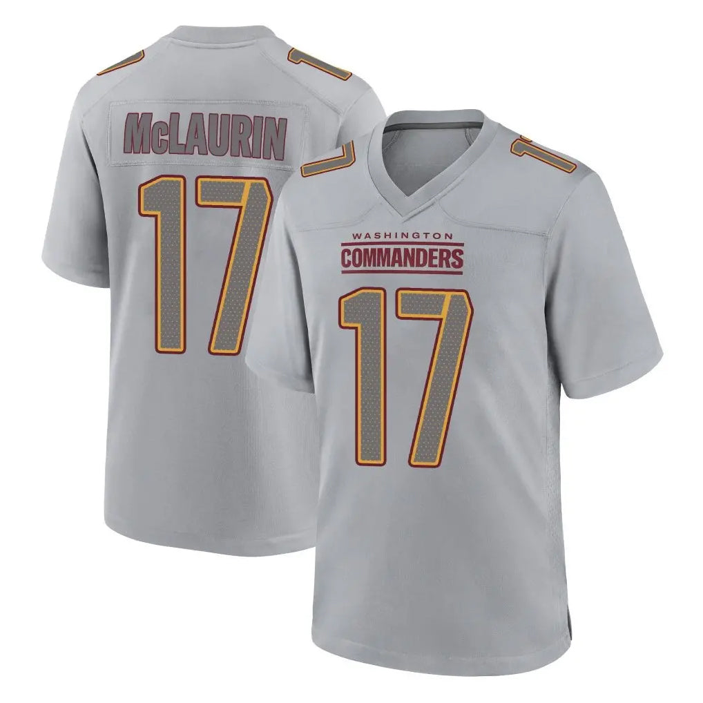 W.Commanders #17 Terry Mclaurin Player Gray Atmosphere Fashion Home Game Odoa Stitched Jerseys