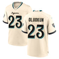 J.Jaguars #23 Foyesade Oluokun Player Natural 2026 Rivalries Collection Game Odoa Stitched Jerseys