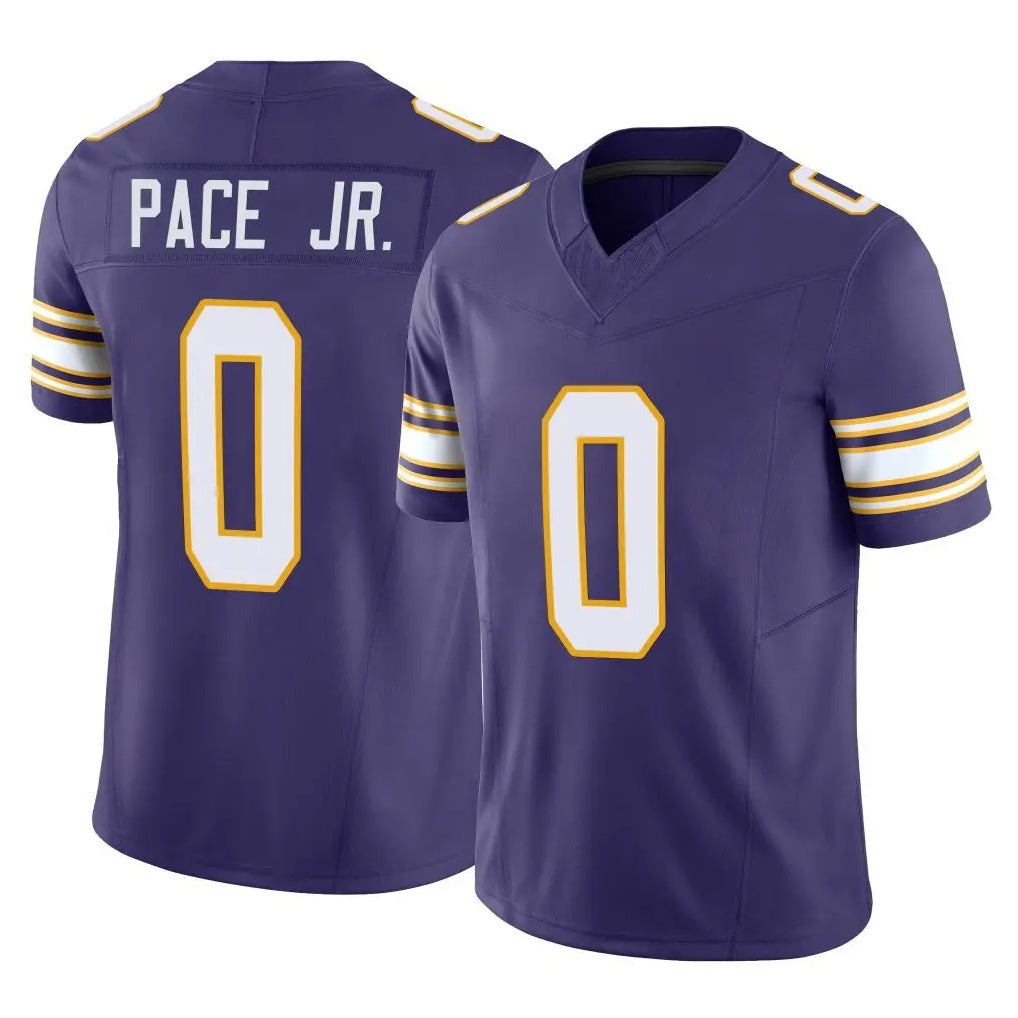 M.Vikings #0 Ivan Pace Jr. Player Purple Limited Classic Vapor F.U.S.E. Home Game Odoa Stitched Jerseys