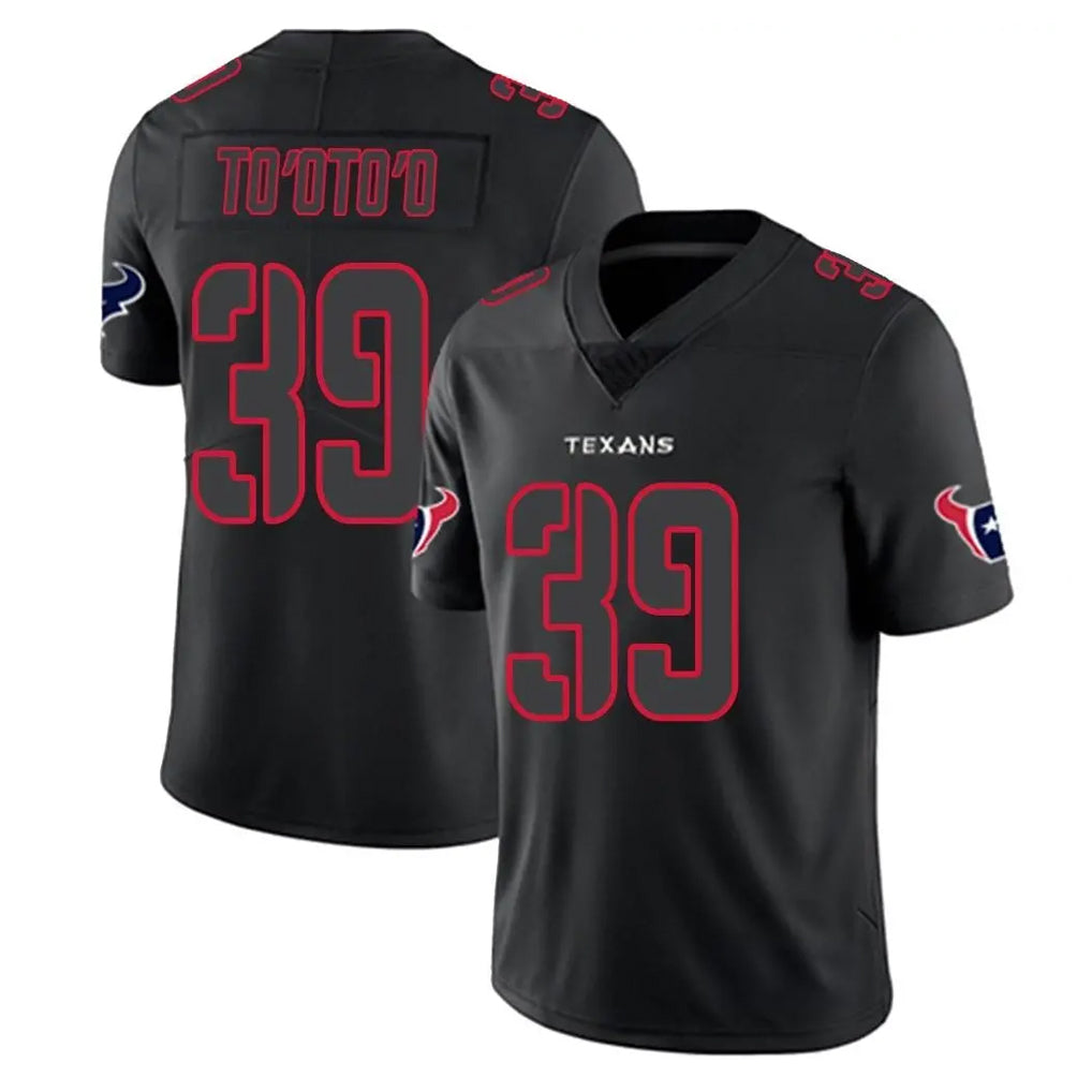 H.Texans #39 Henry To'oTo'o Player Black Impact Limited Game Odoa Stitched Jerseys