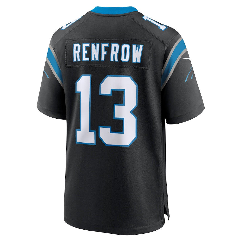 Odoa C.Panthers #13 Hunter Renfrow Black Team Game Jersey