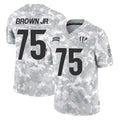 C.Bengals #75 Orlando Brown Jr. Player Arctic Camo Salute to Service Limited Odoa Stitched Jerseys