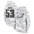 P.Eagles #53 Zack Baun Player Arctic Camo Salute to Service Pullover Hoodies Limited Game Odoa Stitched Jerseys