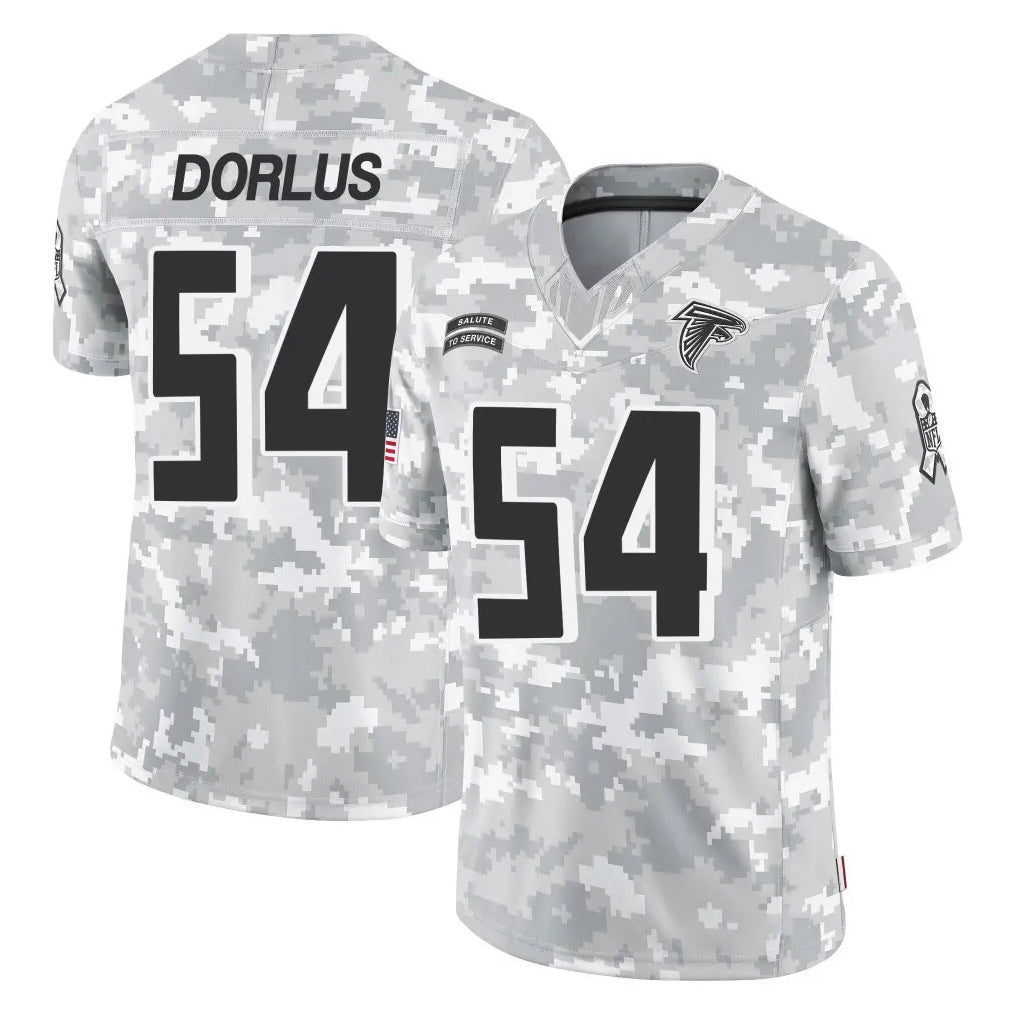 A.Falcons #54 Brandon Dorlus Player Camo Salute to Service Limited Odoa Stitched Jerseys
