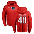 NE.Patriots #48 Namdi Obiazor Player Red LOGO Pullover Hoodies Home Game Odoa Stitched Jerseys